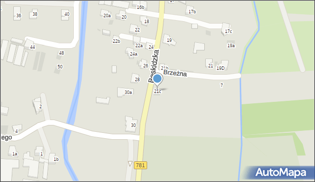 Andrychów, Beskidzka, 21c, mapa Andrychów