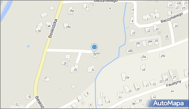Andrychów, Beskidzka, 33, mapa Andrychów