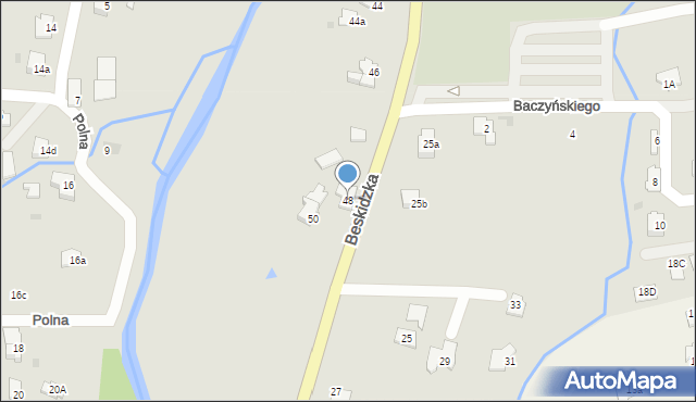 Andrychów, Beskidzka, 48, mapa Andrychów