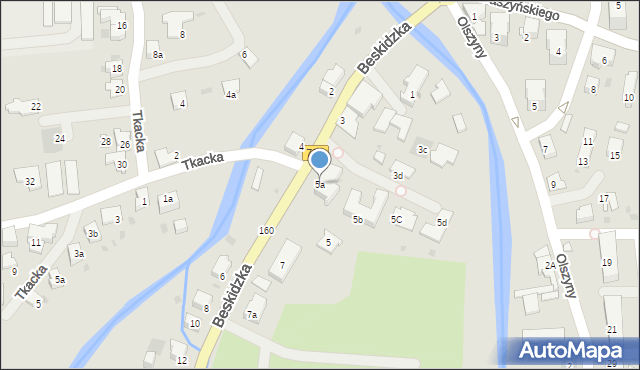 Andrychów, Beskidzka, 5a, mapa Andrychów