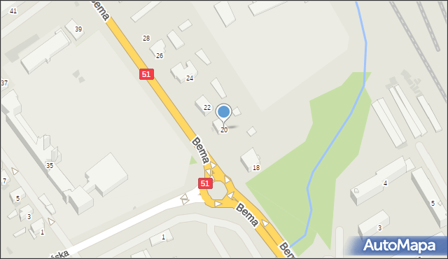 Bartoszyce, Bema Józefa, gen., 20, mapa Bartoszyce