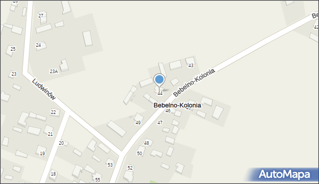 Bebelno-Kolonia, Bebelno-Kolonia, 44a, mapa Bebelno-Kolonia