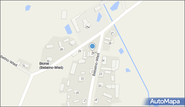 Bebelno-Wieś, Bebelno-Wieś, 25, mapa Bebelno-Wieś