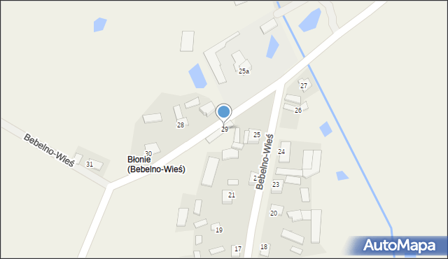 Bebelno-Wieś, Bebelno-Wieś, 29, mapa Bebelno-Wieś