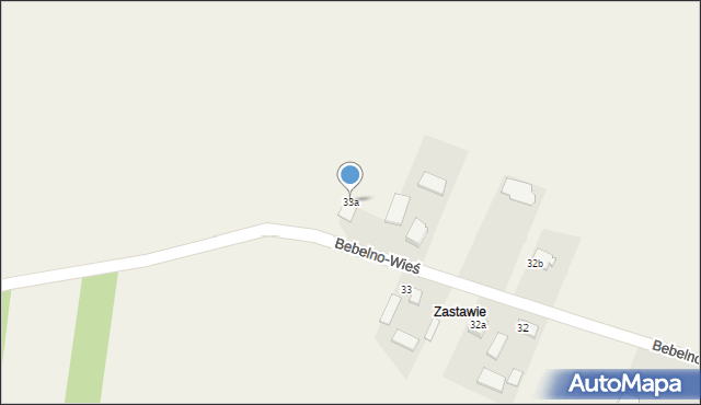 Bebelno-Wieś, Bebelno-Wieś, 33a, mapa Bebelno-Wieś