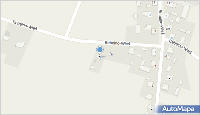 Bebelno-Wieś, Bebelno-Wieś, 7b, mapa Bebelno-Wieś