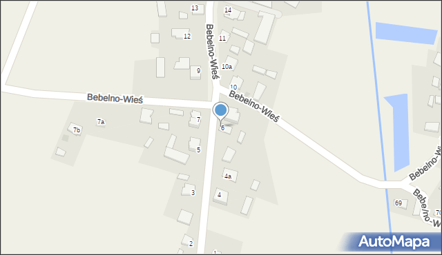 Bebelno-Wieś, Bebelno-Wieś, 8, mapa Bebelno-Wieś