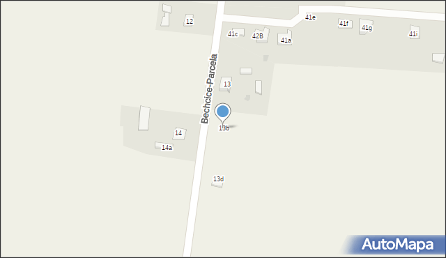 Bechcice-Parcela, Bechcice-Parcela, 13b, mapa Bechcice-Parcela
