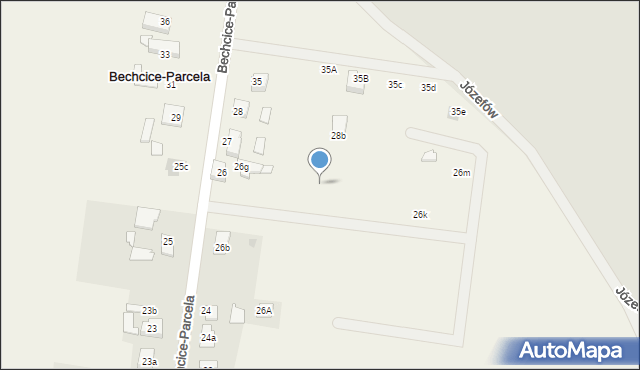 Bechcice-Parcela, Bechcice-Parcela, 26f, mapa Bechcice-Parcela