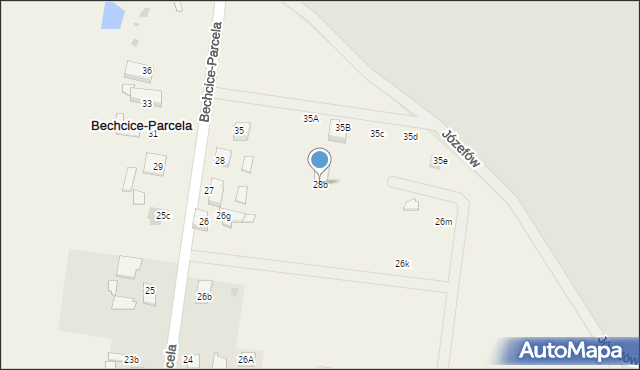 Bechcice-Parcela, Bechcice-Parcela, 28b, mapa Bechcice-Parcela