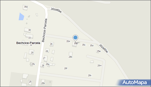 Bechcice-Parcela, Bechcice-Parcela, 35B, mapa Bechcice-Parcela