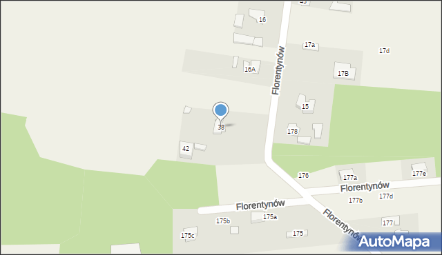 Bechcice-Parcela, Bechcice-Parcela, 38, mapa Bechcice-Parcela