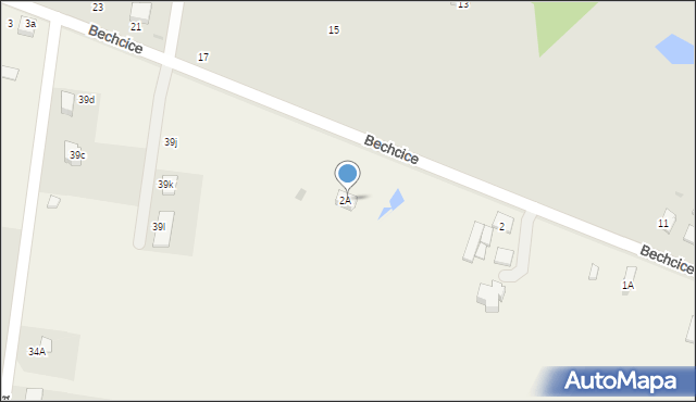 Bechcice-Parcela, Bechcice-Parcela, 39, mapa Bechcice-Parcela