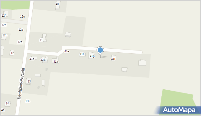 Bechcice-Parcela, Bechcice-Parcela, 41h, mapa Bechcice-Parcela