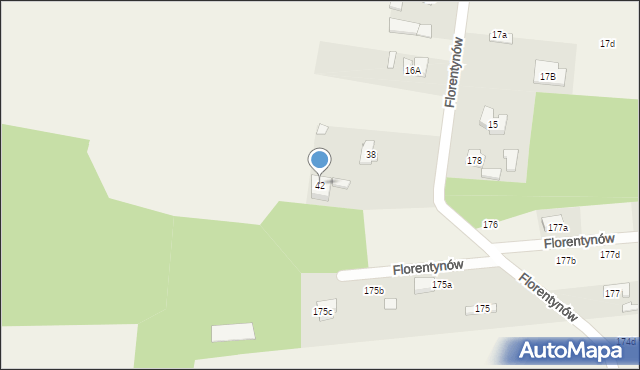 Bechcice-Parcela, Bechcice-Parcela, 42, mapa Bechcice-Parcela