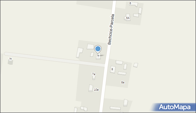 Bechcice-Parcela, Bechcice-Parcela, 7, mapa Bechcice-Parcela