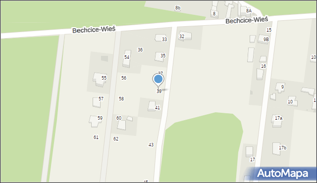 Bechcice-Wieś, Bechcice-Wieś, 39, mapa Bechcice-Wieś