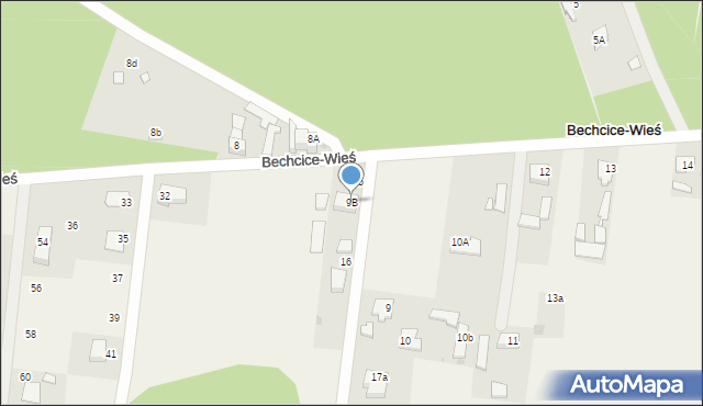 Bechcice-Wieś, Bechcice-Wieś, 9B, mapa Bechcice-Wieś