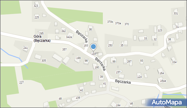 Bęczarka, Bęczarka, 110, mapa Bęczarka