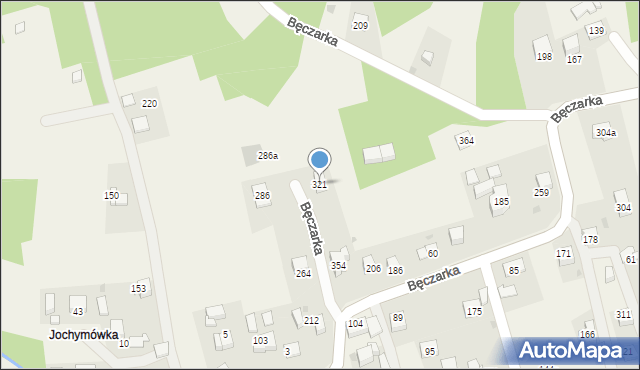 Bęczarka, Bęczarka, 321, mapa Bęczarka