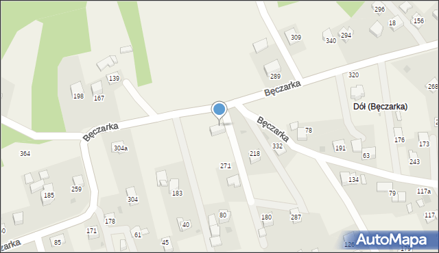 Bęczarka, Bęczarka, 373, mapa Bęczarka