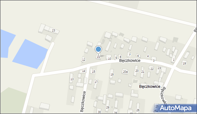 Bęczkowice, Bęczkowice, 11, mapa Bęczkowice