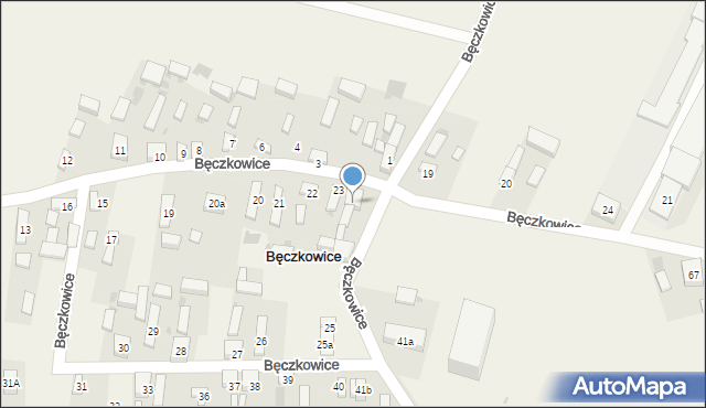 Bęczkowice, Bęczkowice, 24, mapa Bęczkowice