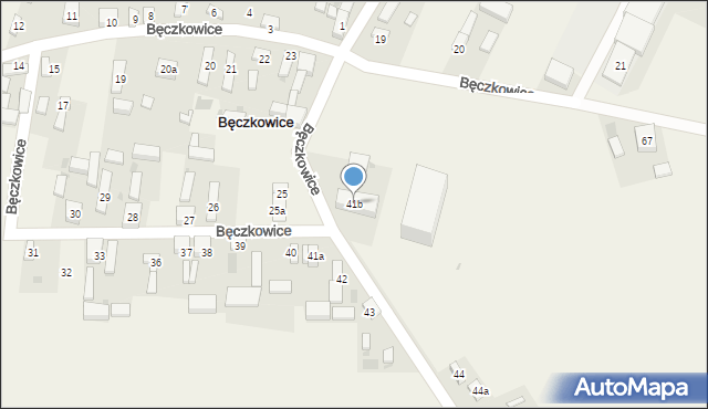 Bęczkowice, Bęczkowice, 41b, mapa Bęczkowice