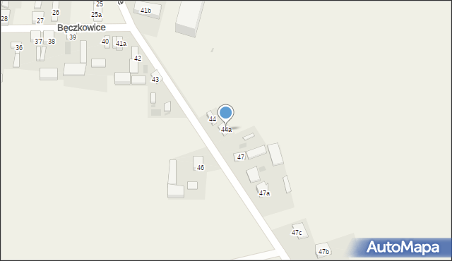 Bęczkowice, Bęczkowice, 44a, mapa Bęczkowice