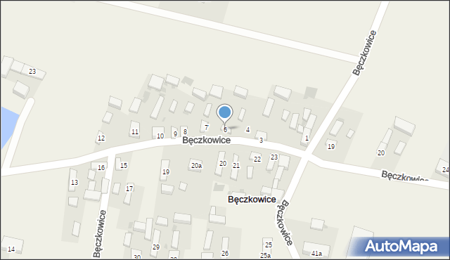 Bęczkowice, Bęczkowice, 6, mapa Bęczkowice