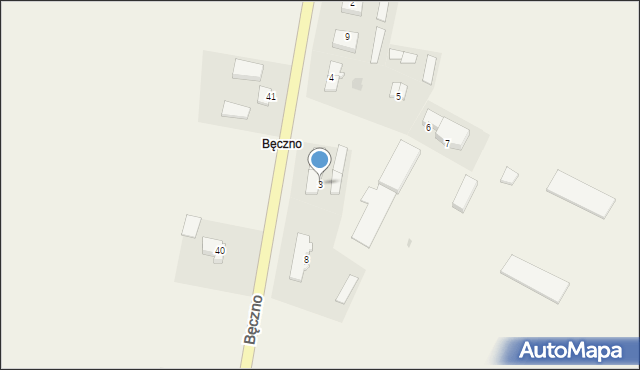 Bęczno, Bęczno, 3, mapa Bęczno