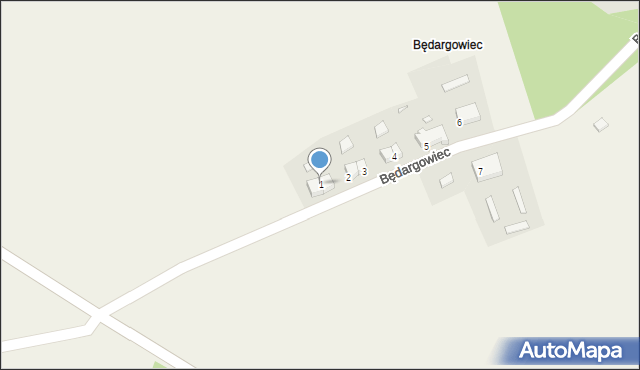 Będargowiec, Będargowiec, 1, mapa Będargowiec