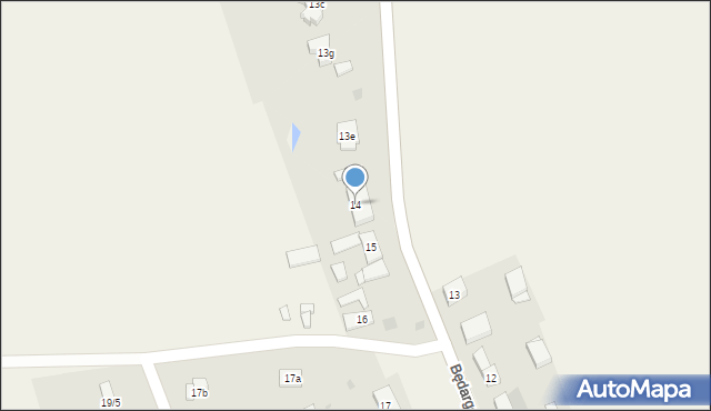 Będargowo, Będargowo, 14, mapa Będargowo