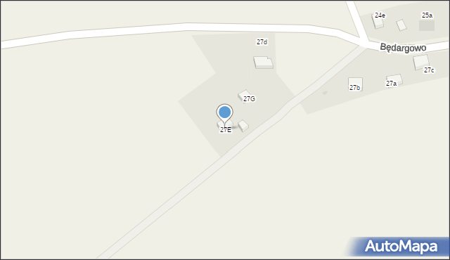Będargowo, Będargowo, 27E, mapa Będargowo