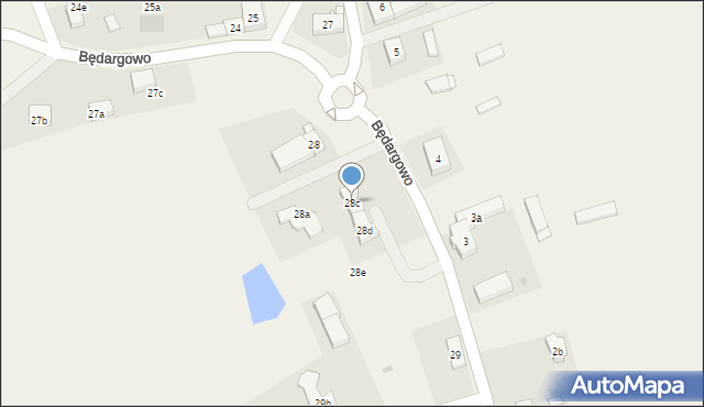 Będargowo, Będargowo, 28c, mapa Będargowo