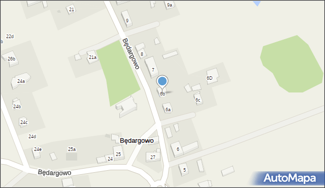 Będargowo, Będargowo, 6b, mapa Będargowo