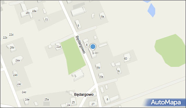 Będargowo, Będargowo, 7, mapa Będargowo