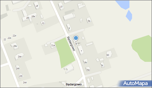 Będargowo, Będargowo, 8, mapa Będargowo
