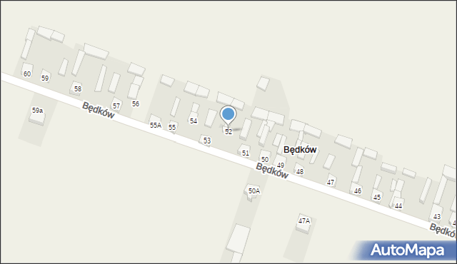 Będków, Będków, 52, mapa Będków