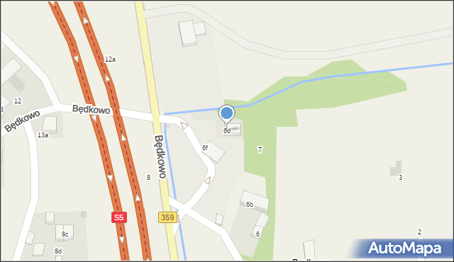 Będkowo, Będkowo, 6g, mapa Będkowo