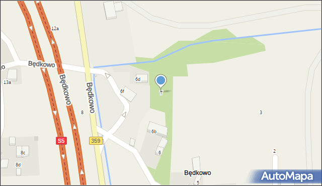 Będkowo, Będkowo, 7, mapa Będkowo