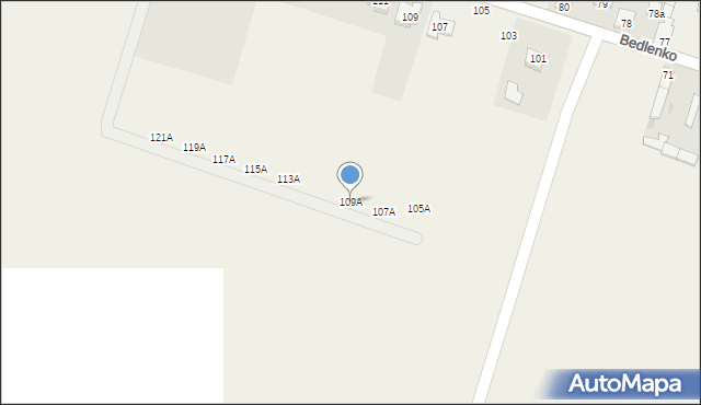 Bedlenko, Bedlenko, 109A, mapa Bedlenko