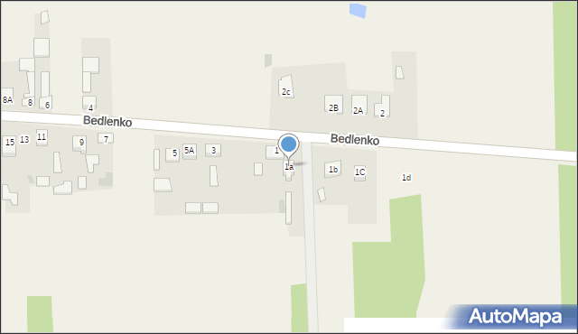 Bedlenko, Bedlenko, 1a, mapa Bedlenko