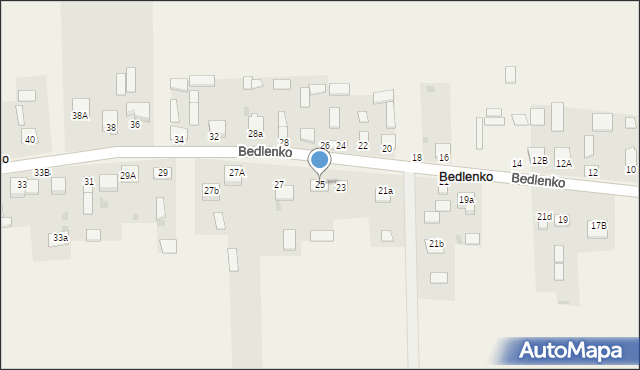 Bedlenko, Bedlenko, 25, mapa Bedlenko