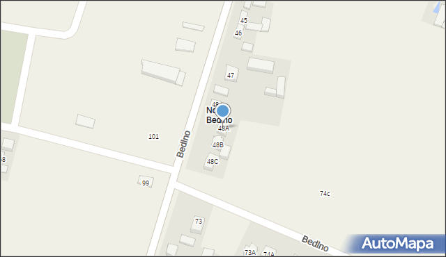 Bedlno, Bedlno, 48A, mapa Bedlno