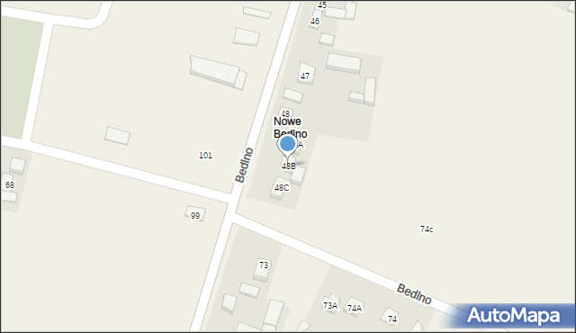 Bedlno, Bedlno, 48B, mapa Bedlno