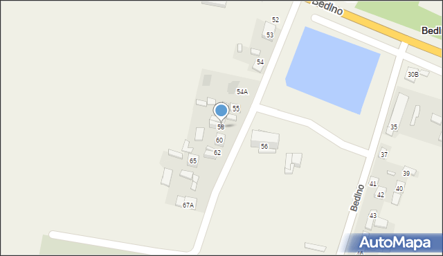 Bedlno, Bedlno, 58, mapa Bedlno