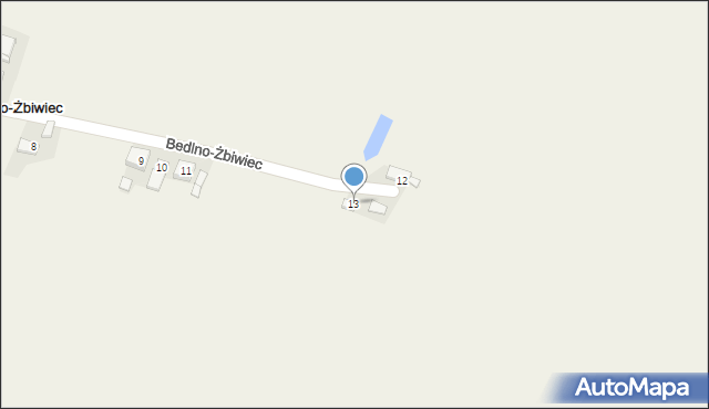 Bedlno-Żbiwiec, Bedlno-Żbiwiec, 13, mapa Bedlno-Żbiwiec