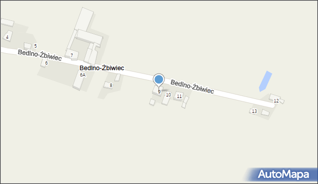 Bedlno-Żbiwiec, Bedlno-Żbiwiec, 9, mapa Bedlno-Żbiwiec