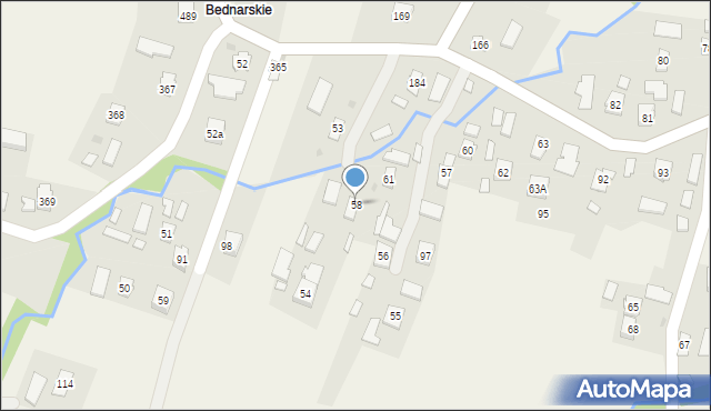 Bednarka, Bednarka, 58, mapa Bednarka